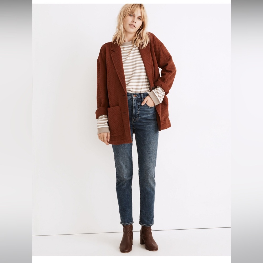 Madewell Diamond Jacquard Shaw Blazer